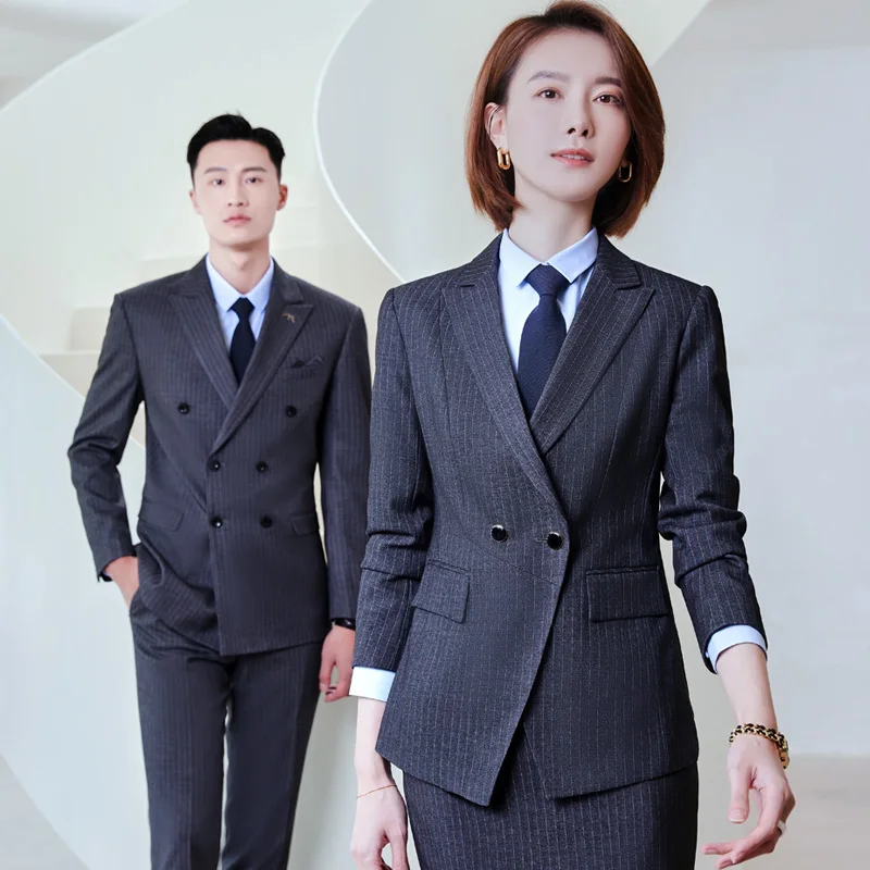 Low Price Mandarin Collar Custom Made Office Working Clothes Business Suit For Men And Women men suits 2 piece terno