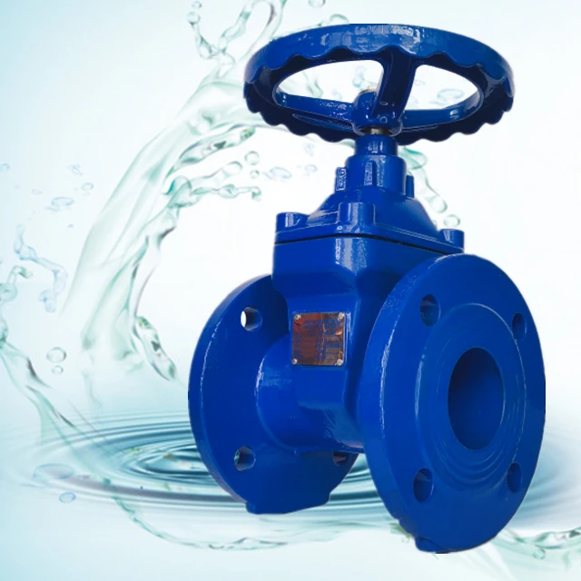 Бренд Chuanqiong, синий фланец, ручной задвижной клапан не имеет пазов внизу, а Технология мягкой герметизации не имеет утечки