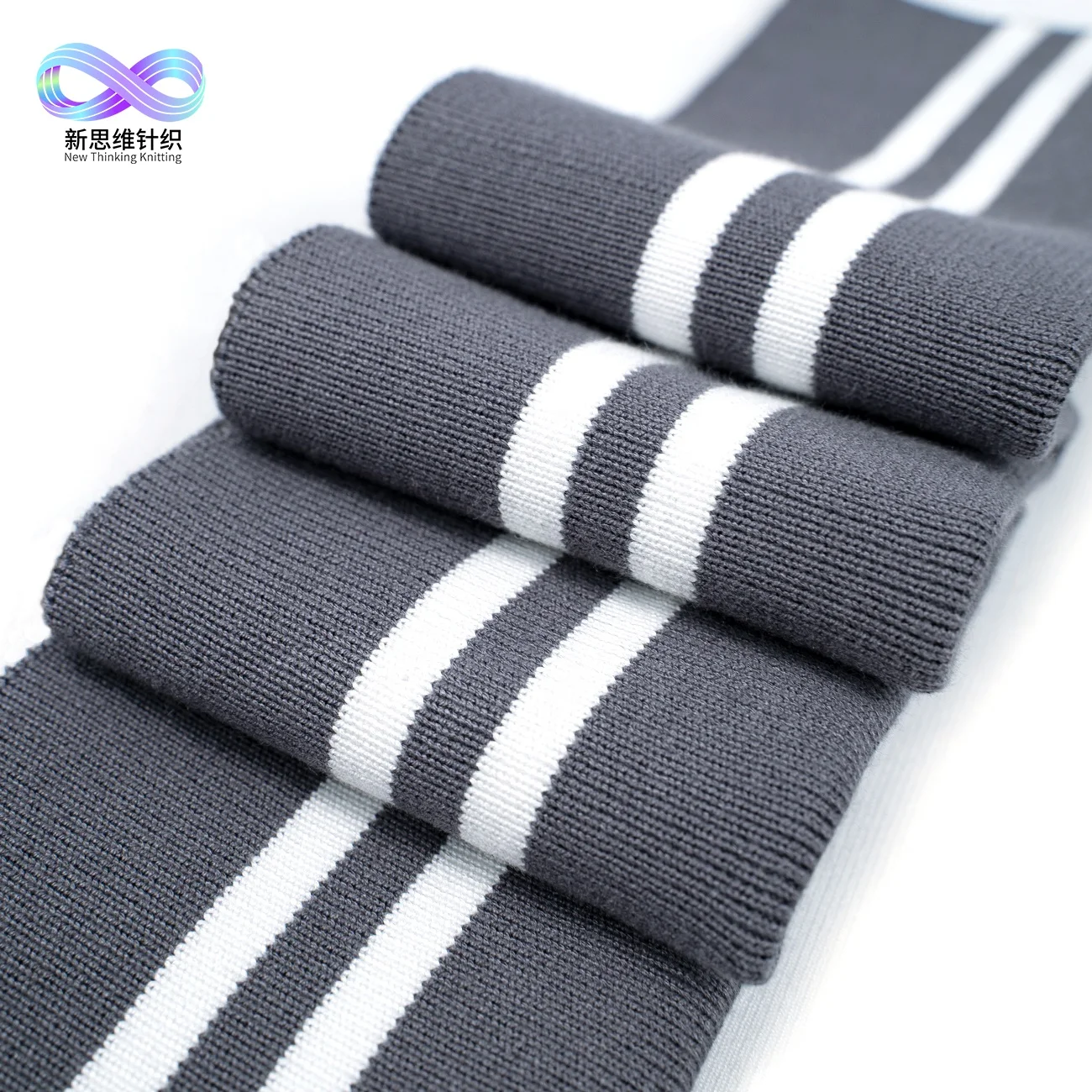 
Cheap Price Excellent Color Fastness Polyester Spandex Rib Knit Fabric For Collar and Cuffs 