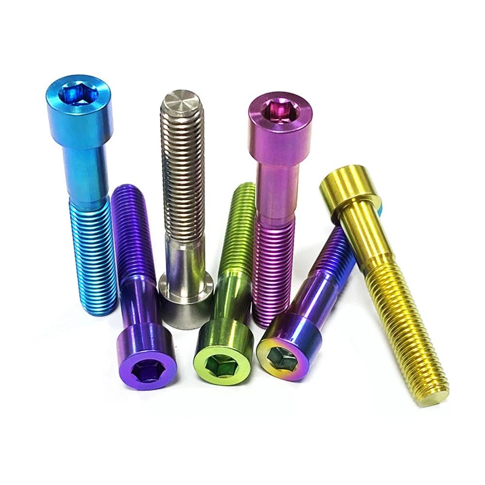 Titanium Split Rim Wheel Bolts With 12 Pt Flange Nuts For Bbs M8  Torx Flying Saucer Head Bolt Gr5 Titanium Bolt