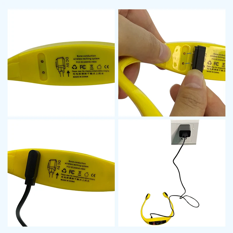 Swimming Coach Communication Training System Swimtalk Headphone FM Transmitter Receiver Bone conduction Headset