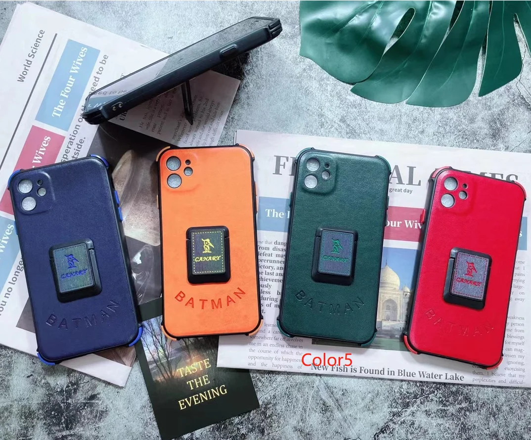 Wholesale Custom PU Luxury Leather Phone Case With Ring Clasp for iPhone11 11Pro Por Max Soft TPU Mobile Phone Case