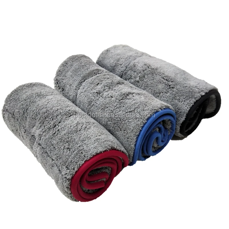 China Wholesale Car Care Polishing Buffing Cleaning Wash Cloth 42x48cm 1000 GSM Microfiber Auto Detailing Towel for Car Drying