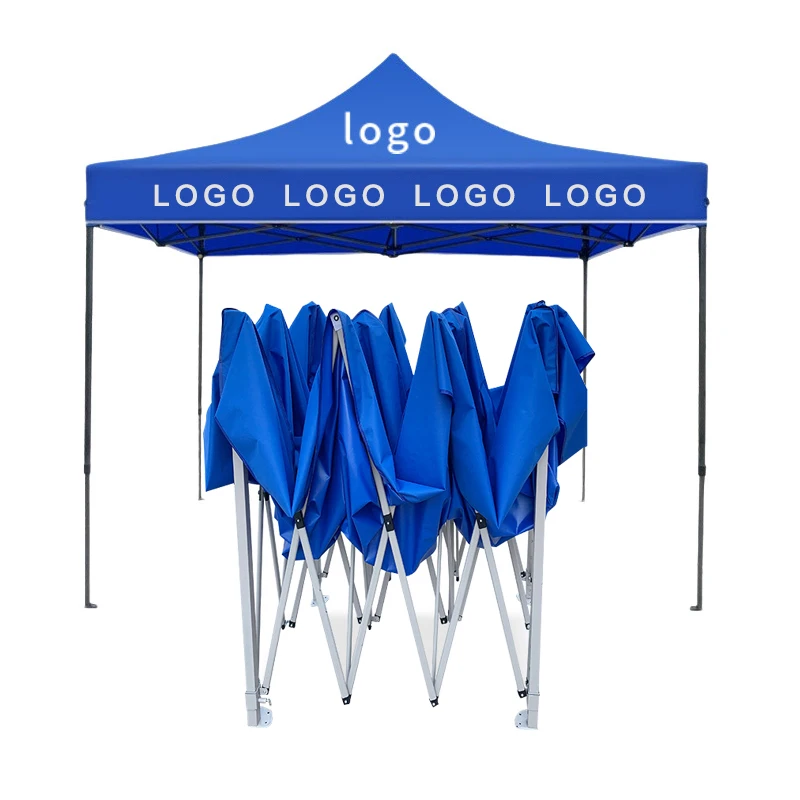 With Logo Foldable Four Legged Tent Retractable Sunshade Car Rain Shelter Ground Stall Umbrella Outdoor Advertising Tent