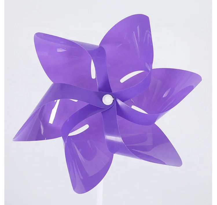 Cheap Price Single Colour Garden Flower Small Plastic Windmill Toy