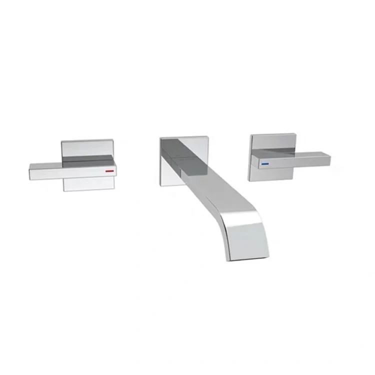 kaiping wash basin tap models Wall Mounted faucet  three hole wash face basin faucet bathroom tapware