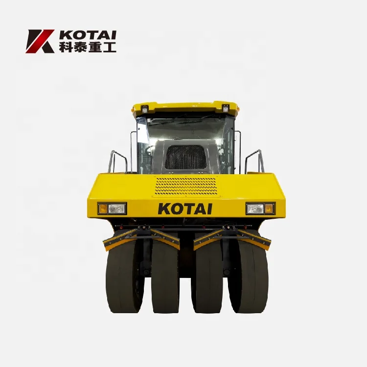 KP166  16 Tons Easy To Operate Shock-Absorbent Safety-Guard Tire Roller Hydraulic Road Roller