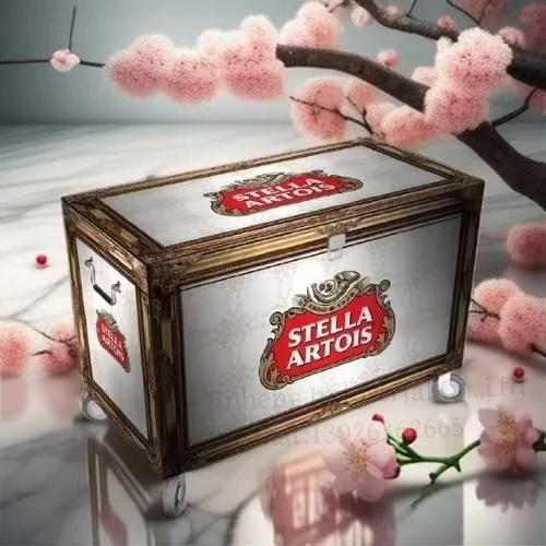 81 Liter Metal Multi-functional Cold and Warm Dual-Purpose Food and Beverage Insulation Box With Handle and Wheels