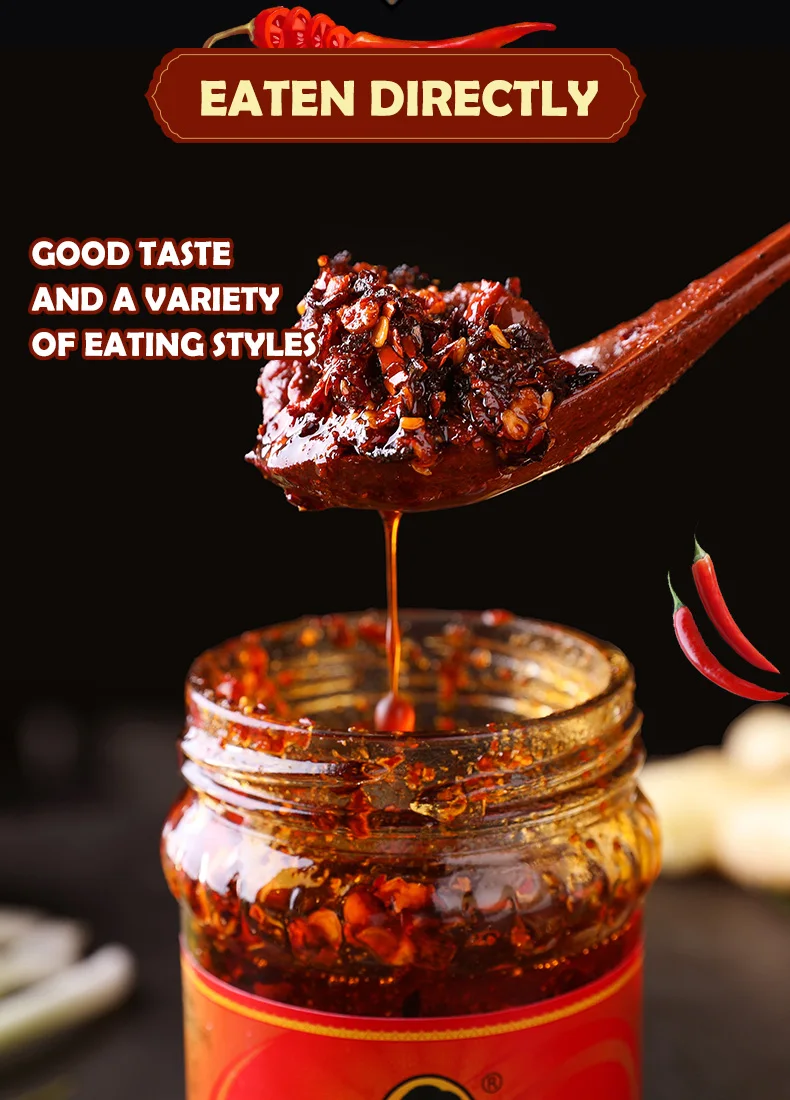 Wholesale Chinese Delicious Tao Huabi Lao Gan Ma Black Bean Sauce 210g Crispy Chili Oil