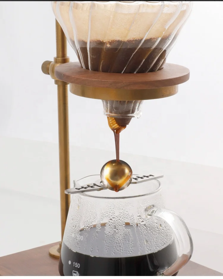 New Design Stainless Steel Ice Ball With Holder Coffee Frozen Ball Rack For Bar Coffee Shop