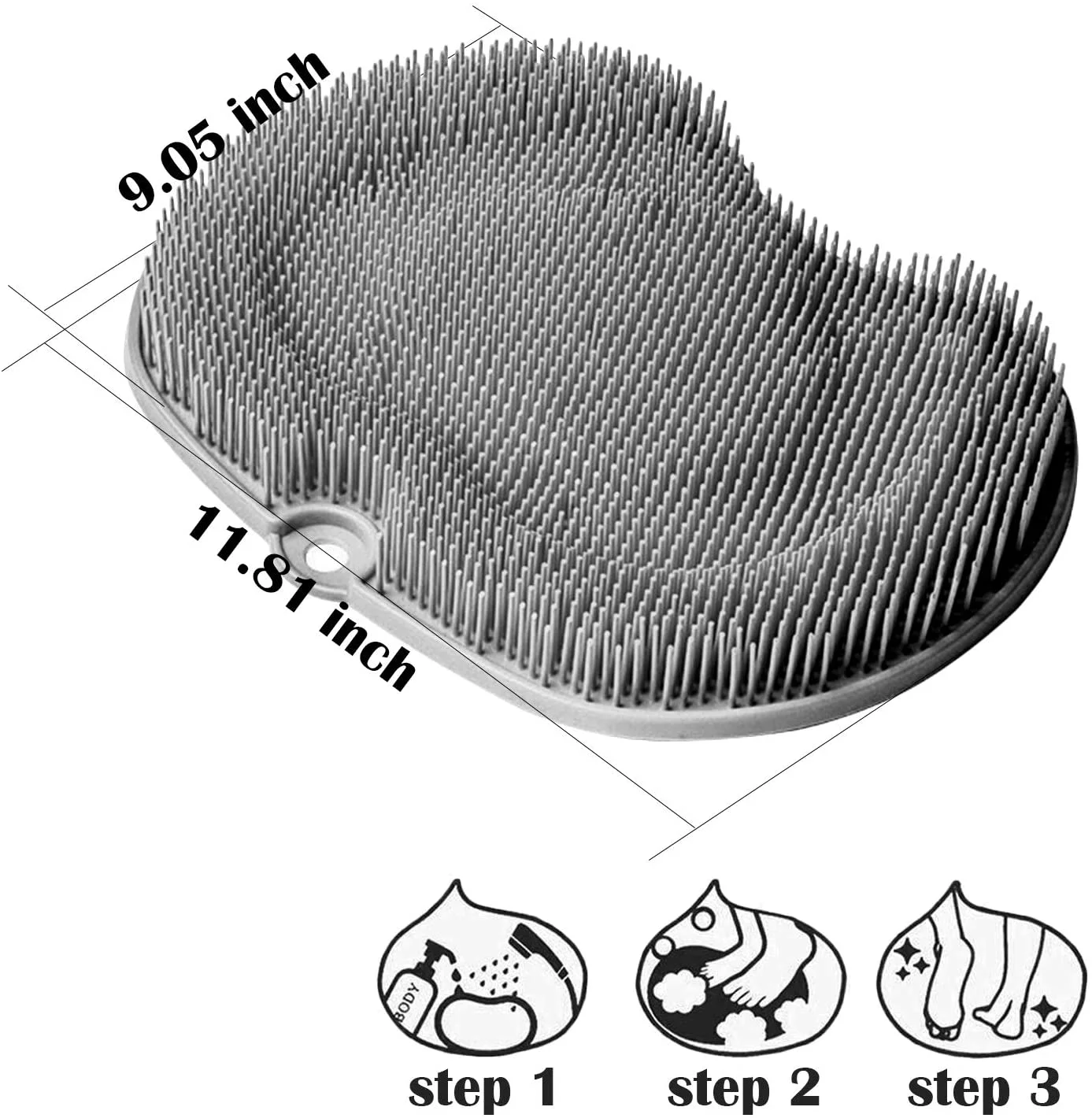 Amazon Hot Sale Bath Shower Foot Brush Feet Dead Skin Silicone Foot Massager Scrubber Foot Body Bath Scrubber with Suction Cup