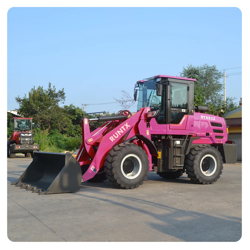 Бренд RTX912 мини-фронтальный погрузчик 1.2ton 1.5ton 2ton 2.8ton 3.5ton 0.8ton Малые колесные погрузчики с закрытой кабиной