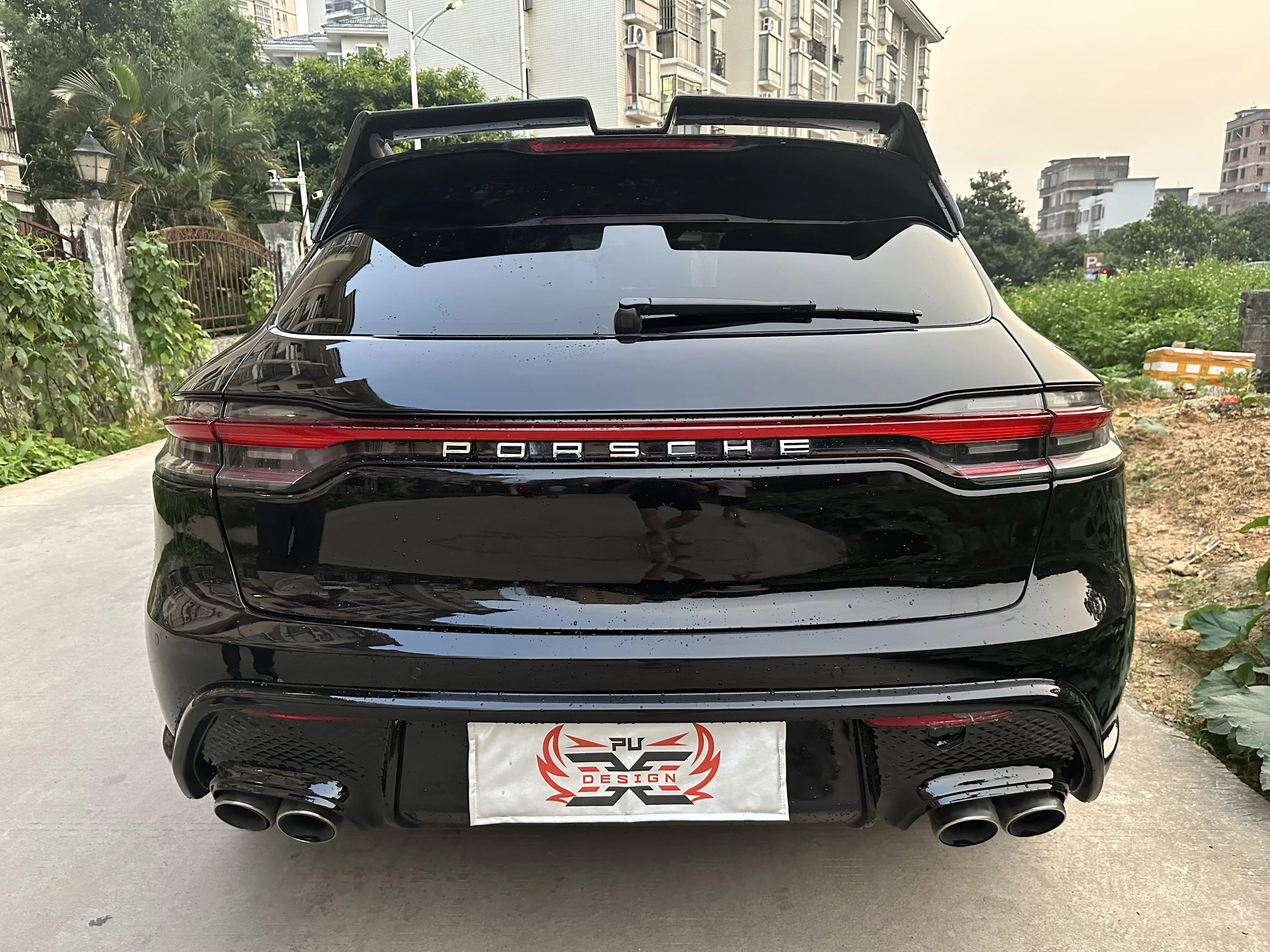Wholesale For Porsche macan 95B.3 2014-2017 upgrade 2018-2023 macan FRP Front Bumper Rear Bumper Body Kit