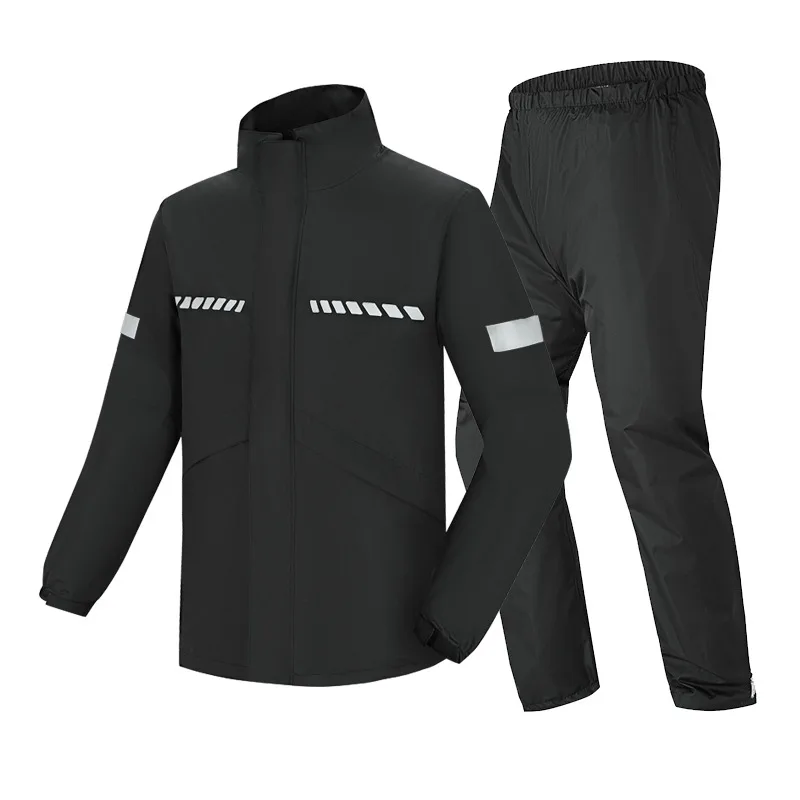 2024 All-Season Waterproof Poncho Raincoat for Motorbike Racers PVC & PU Material Logo Decoration XL Size Riding Suit