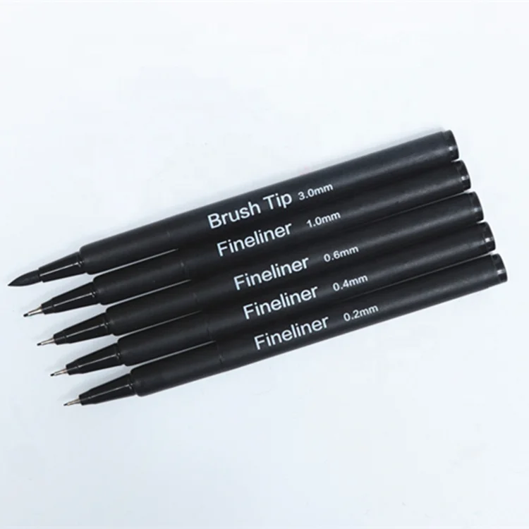 
0.2 /0.4/0.6/1.0/3.0mm colorful fineliner marker pen, Fine line drawing,color fineline marker set 