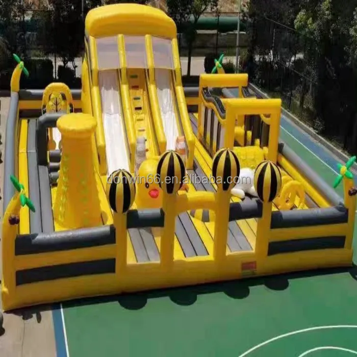 Commercial Customized Kids Bouncy Castle With Slide Amusement Outdoor Fun City Carnival Clown Circus Inflatable Playground