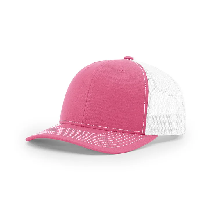 Custom Embroidery Logo Mesh Trucker Cap High Profile 6-Panel Cotton Gorra Hip Hop Sports Hat Waterproof High Plain Patch Design