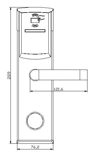 stainless steel electronic smart card key RFID access control hotel door lock