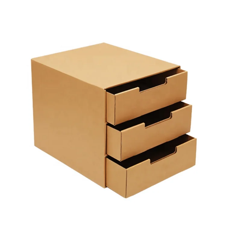 Luxury Kraft Three Layers Drawer Jewelry Box Traveling Personalized Jewelry Box Jewelry Travel Box Organizer