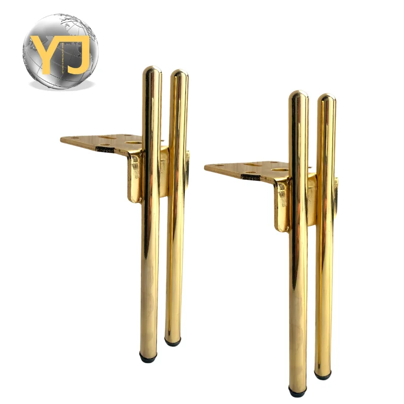 Factory Price 15cm 18cm golden color  Chopsticks shape furniture legs sofa legs gold