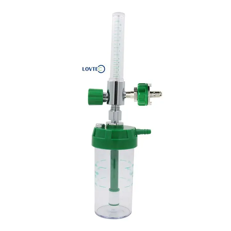 Caipu aluminum Gas Flow Meter aluminum Oxygen Flow Meter With Humidifier DIN adapter