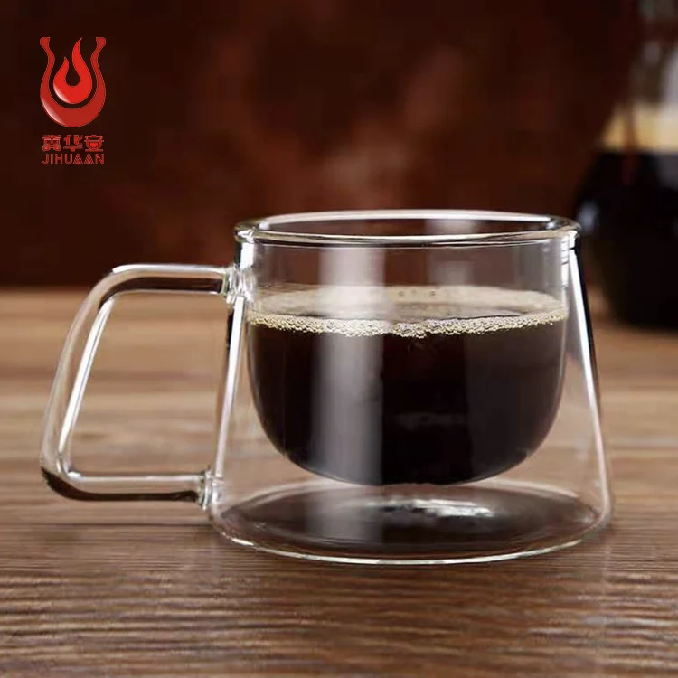Espresso Double Wall Glasses / Double Layer Glass Tea Cup / Double Insulated Glass Coffee Mugs