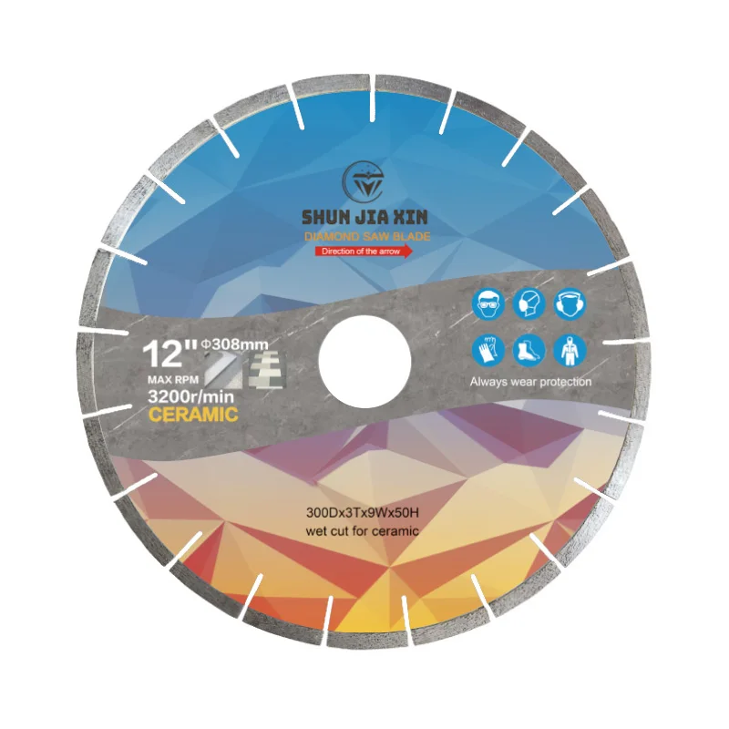 China Professional Diamond tools Manufacturer Fast cutting Dekton Ceramic Agate Quartz Stone Diameter 300x50mm Diamond Saw Blade