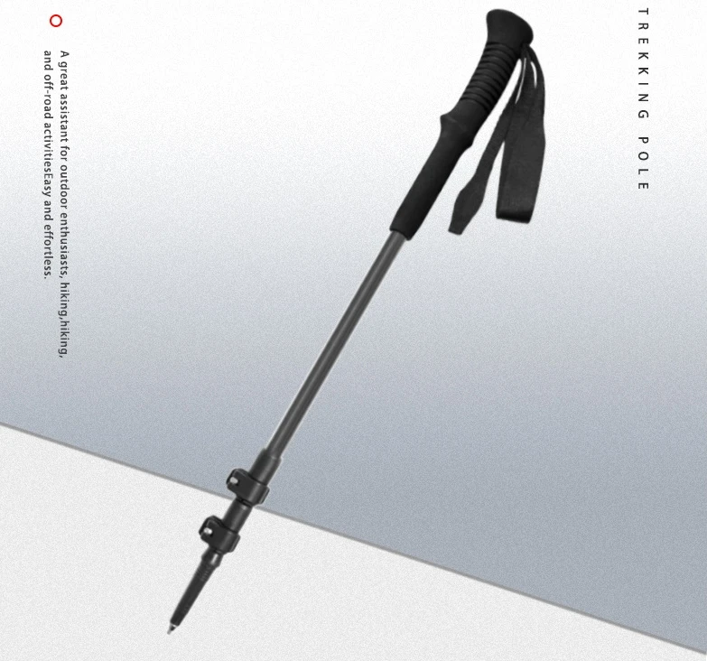 RTS Outdoor Custom Logo 3-section Telescopic Trekking Hiking Pole Manufacturers Aluminum 7075 Walking pole Trekking Pole