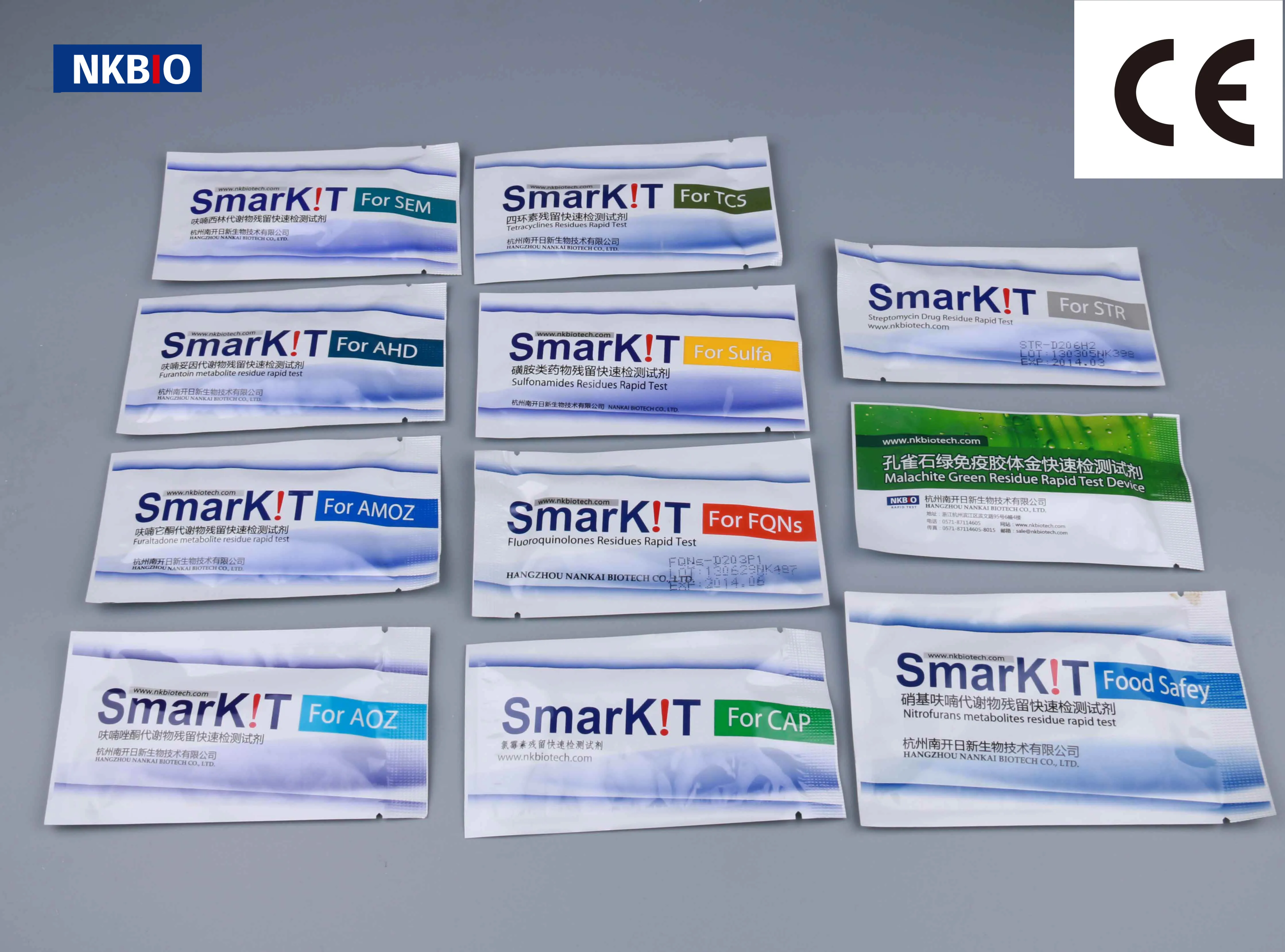 Nitrofuran (AOZ) Antibiotic residues rapid test in aquaculture