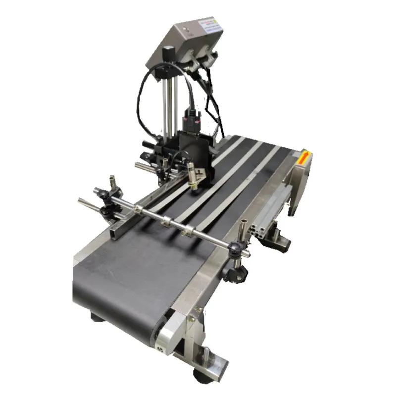 Desktop mini tij ink cartridge online inkjet coding printer plastic bag date automatic coding machine with conveyor belt