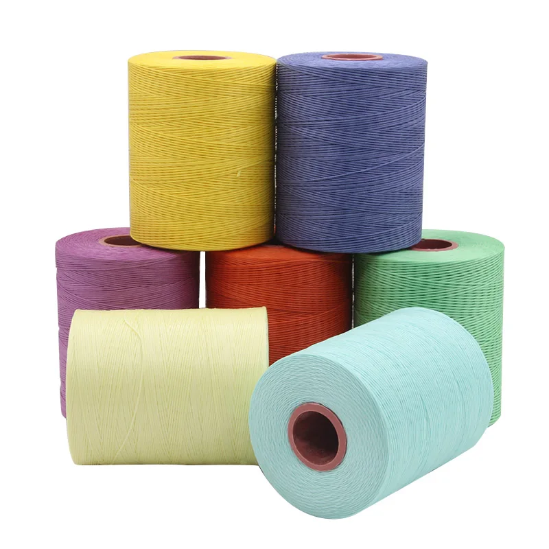 0,8 мм, 1,0 мм, прошитая вручную кожаная нить, плоская вощеная нить, полиэфирная Вощеная швейная нить для обуви