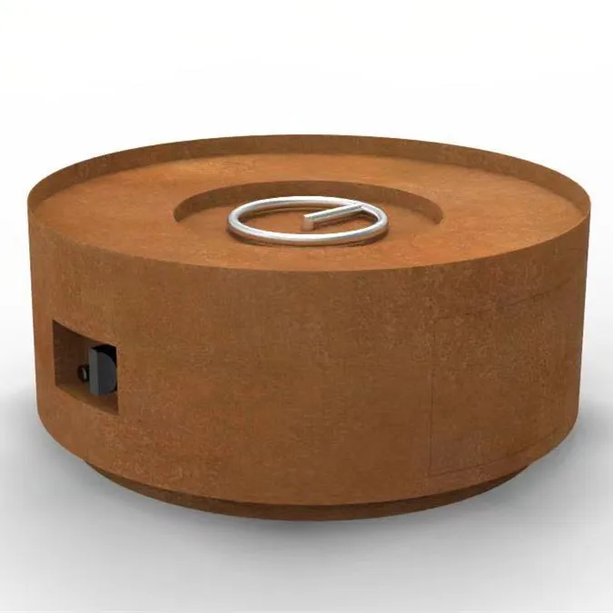 Gas Fire Place Garden Gas Round Fire Pit Gas Corten Steel  Outdoor Large Fireplace Patio Heaters for Outdoor
