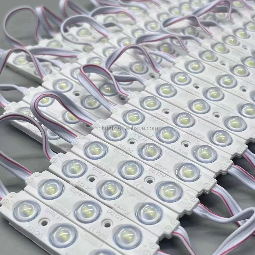 7015 white 6500k 10000k 1.2w waterproof smd 2835 lens sign injection 12v 3 led module