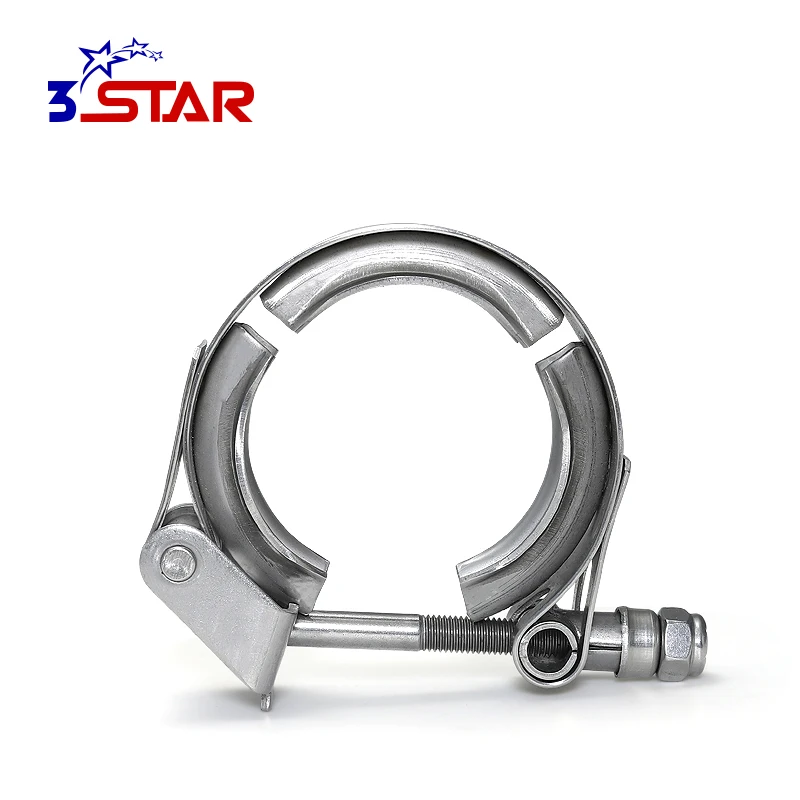 304  stainless steel v band clamp and flanges quick pipe clamp with female and male flanges
