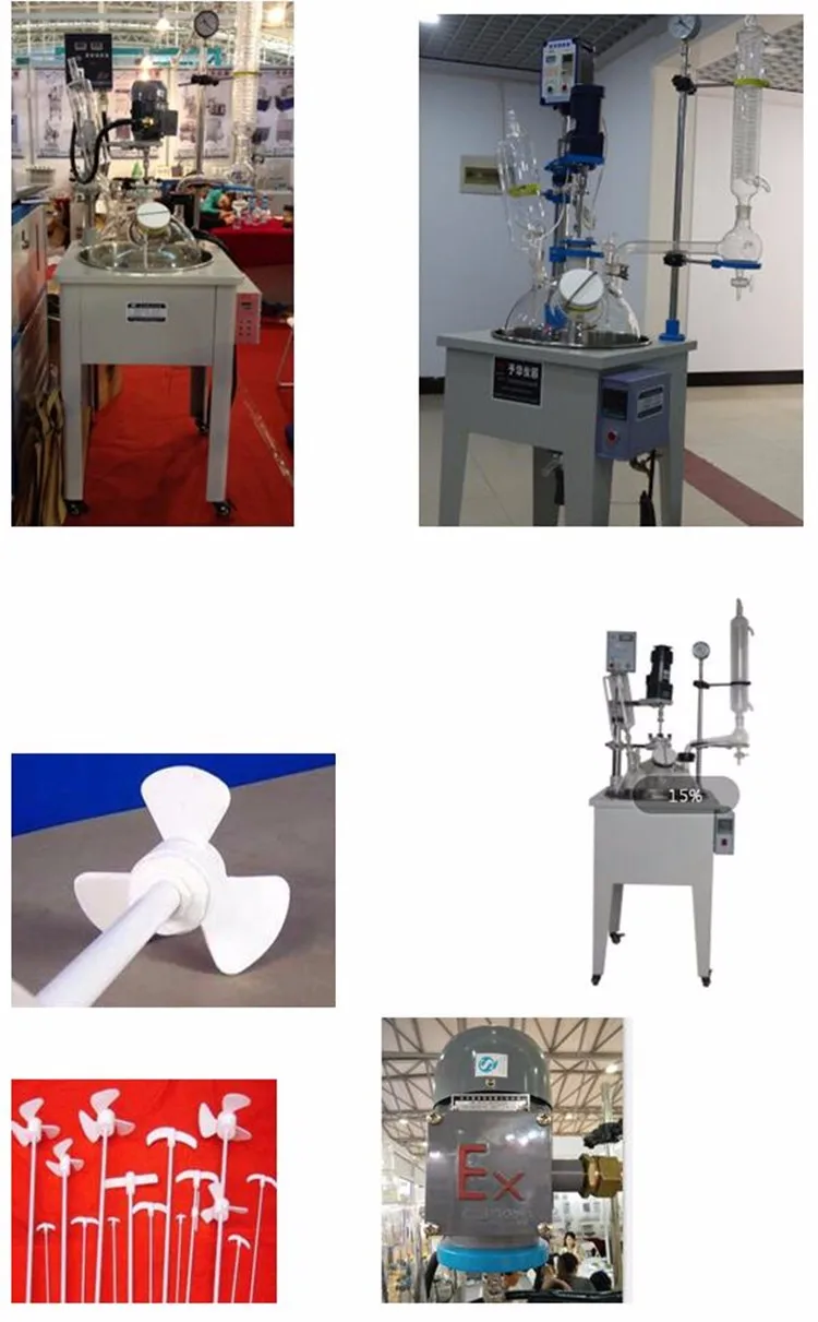 YUHUA 30L Single Layer Laboratory Reaction Vessel with Heating Bath for Reflux and Distillation