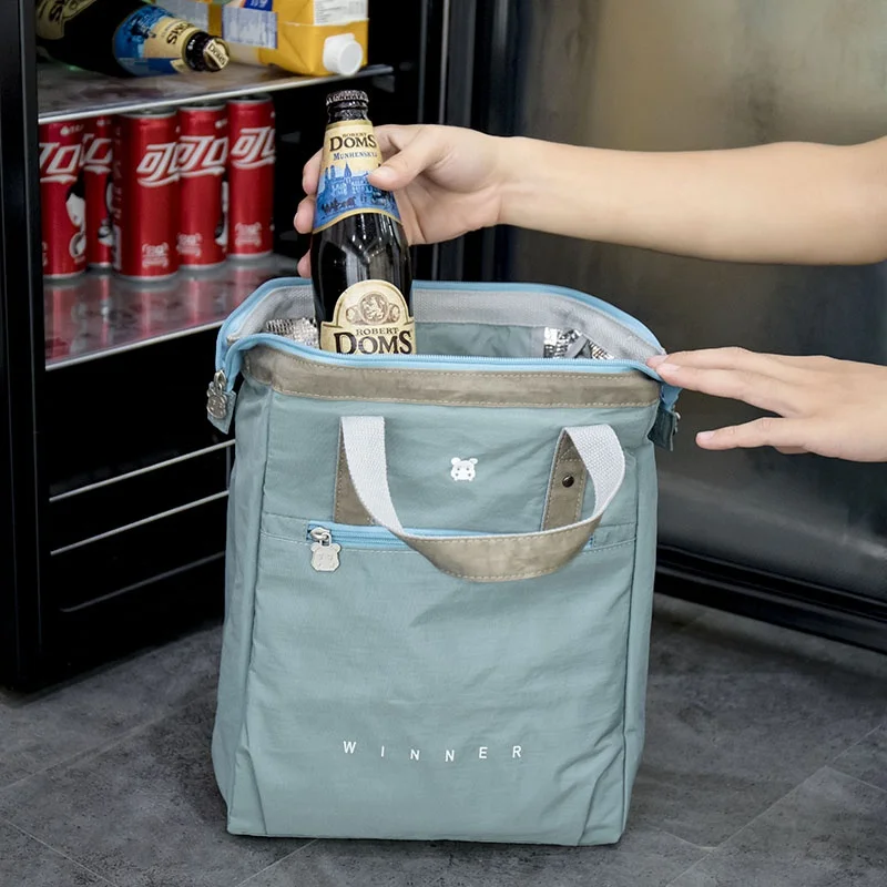 Custom High Quality Waterproof Portable Thermal Insulation Lunch Bag Thickened Soft Food Picnic Insulated Cooler Bags