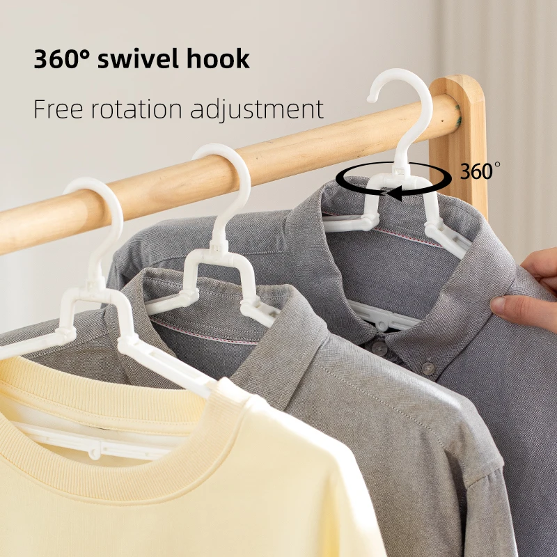 SHIMOYAMA Travel Hangers Foldable Clothes Hangers Plastic Portable Travel Accessories Space Saving for Travel & Home Use