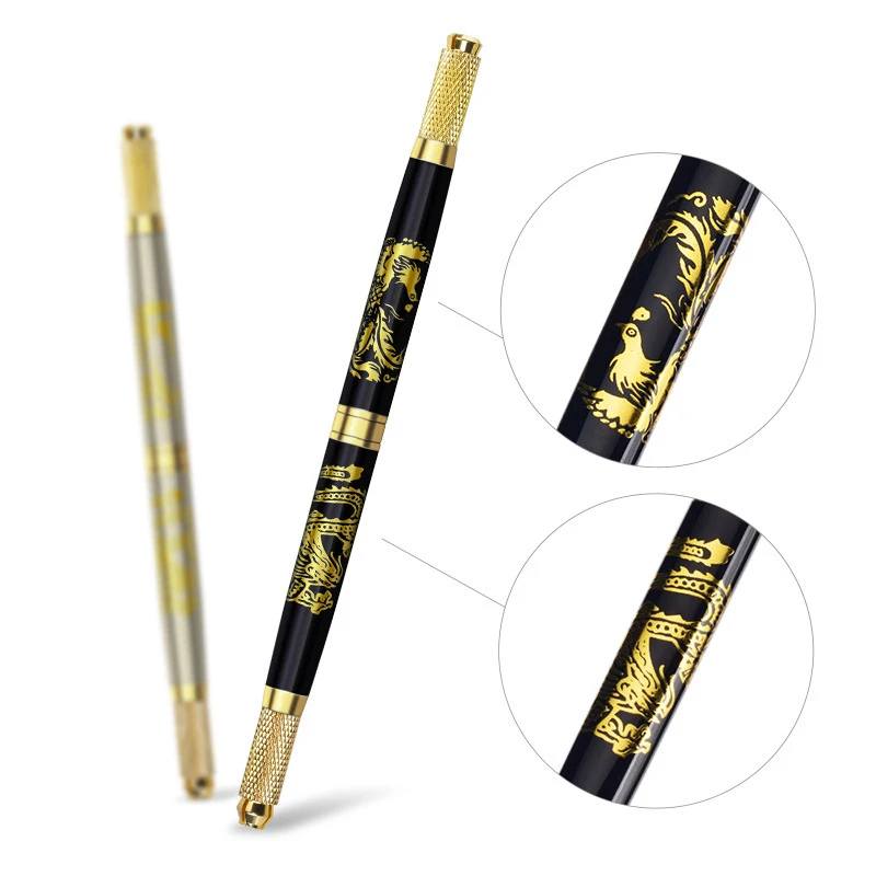 BerLin Dragon And Phoenix Aluminium Microblading Pen Manual Tattoo Pen