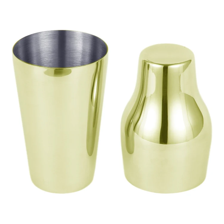 650ml High quality Stainless steel copper Parisian cocktail shaker with black plated bar shaker