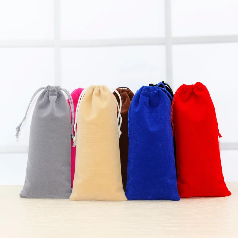 Blessing bag printed logo flannelette bundle pocket jewelry storage velvet bag headset small cloth bag mobile phone custom