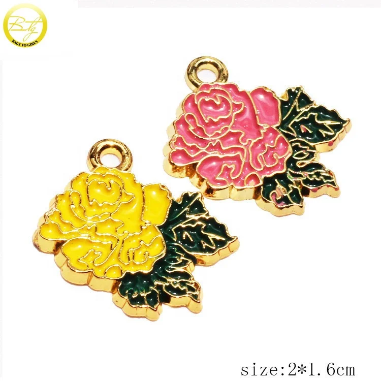 Custom Shape Jewelry Hang Tags Bracelet Accessory Decoration Alloy Gold Logo Dog Charms With Chain