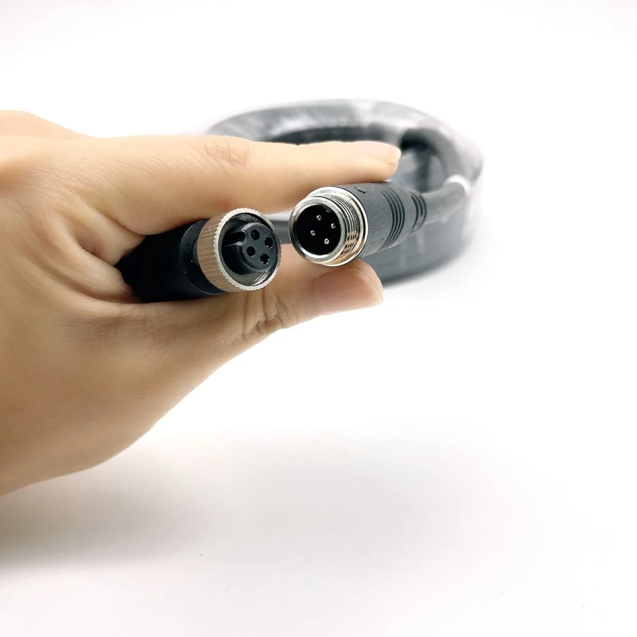 Gx16 Gx12 Extension Cable Waterproof Connector For Sensor Power Cable Assembly 4 Pin Aviator Cable 5M Gx16 4Pin