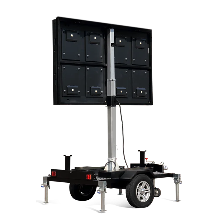 outdoor led trailer advertising p8 enrgy saving led billboard truck