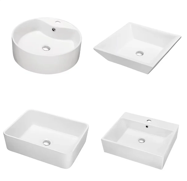 meublelavabo Modern Single-Hole Faucet Mount Square Above-Counter Toilet Wash Sink Home Hotel Apartment-Bathroom Kitchen