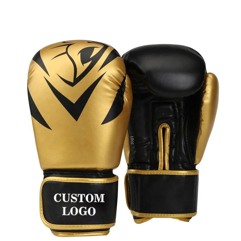 Real leather Custom Made Black Boxing Gloves