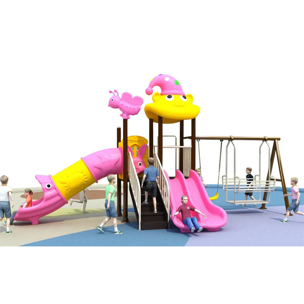 Factory Price Backyard Kindergarten Play Set Equipment Kids Outdoor Playground Slide Swing Set