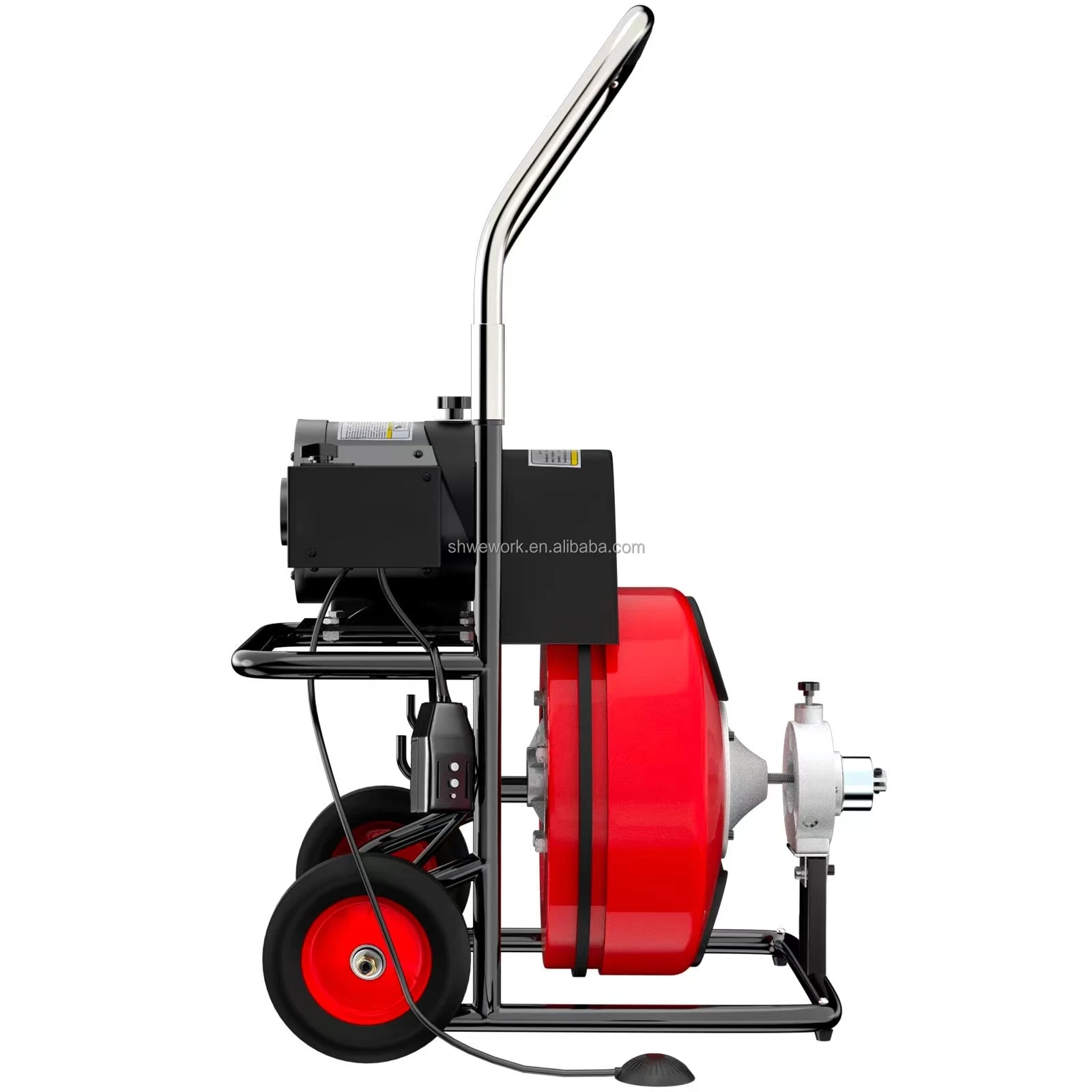 WeWork Sewer Snake Machine 50/75/100 ft x 3/8 or 1/2 inch Drain Auger with Cutters Glove Drain Cleaning Pipe Cleaner Machine