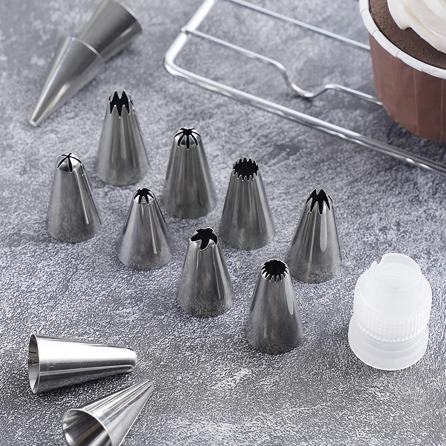 Russian Cake Decorating Nozzle Piping Pastry Tool Baking Tip Tools Leaf Shape Icing Stainless Steel Nozzles Set