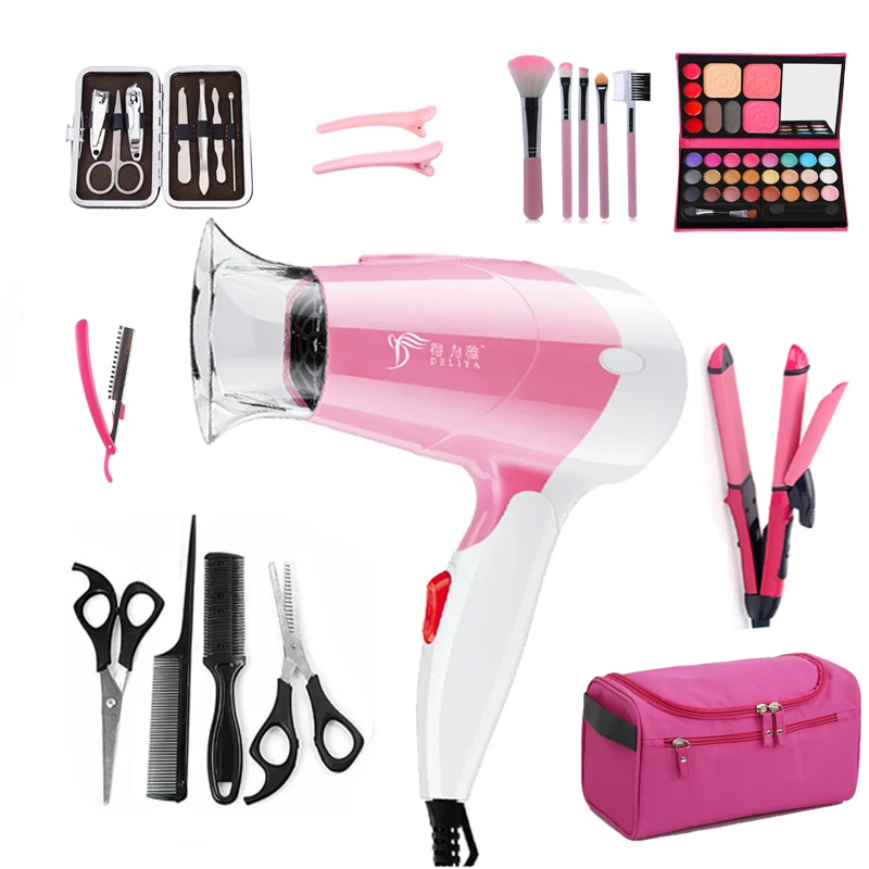 cheap price africa abs home household salon 220v mini foldable hair dryer with brush