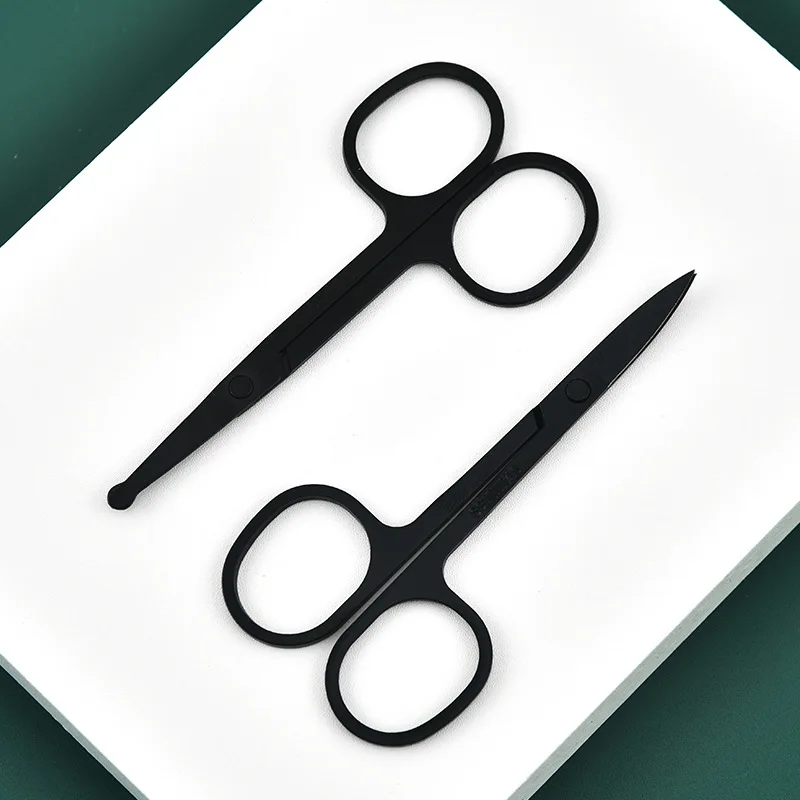 Curved and Rounded Safety Tip Facial Hair Small Eyebrow Grooming Scissors for Men Women - Eyebrow, Nose Hair, Mustache